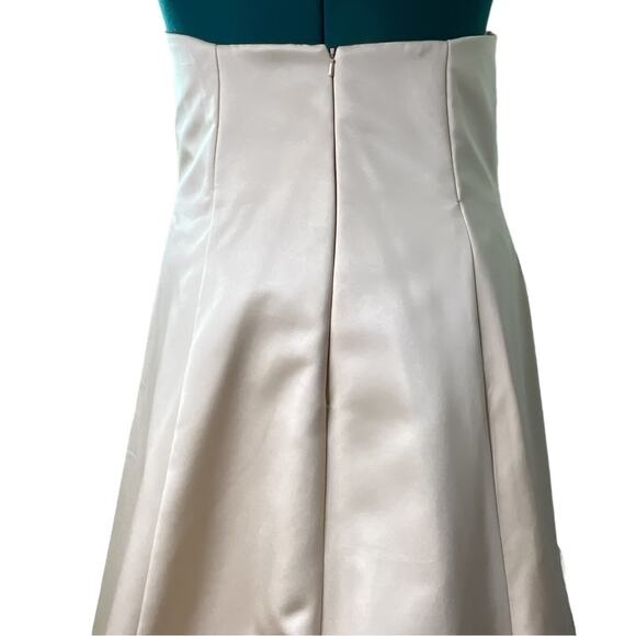 David's Bridal Champagne Beige Wedding Gown Size 18 Altered - Picture 6 of 14